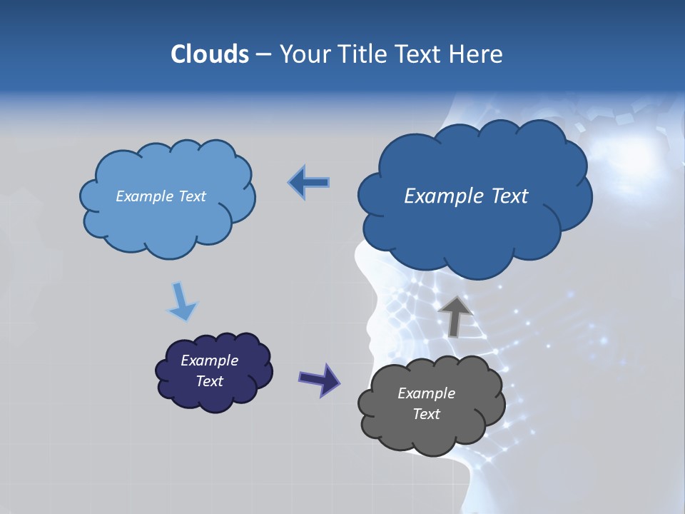 A Person's Head With Gears In The Background PowerPoint Template