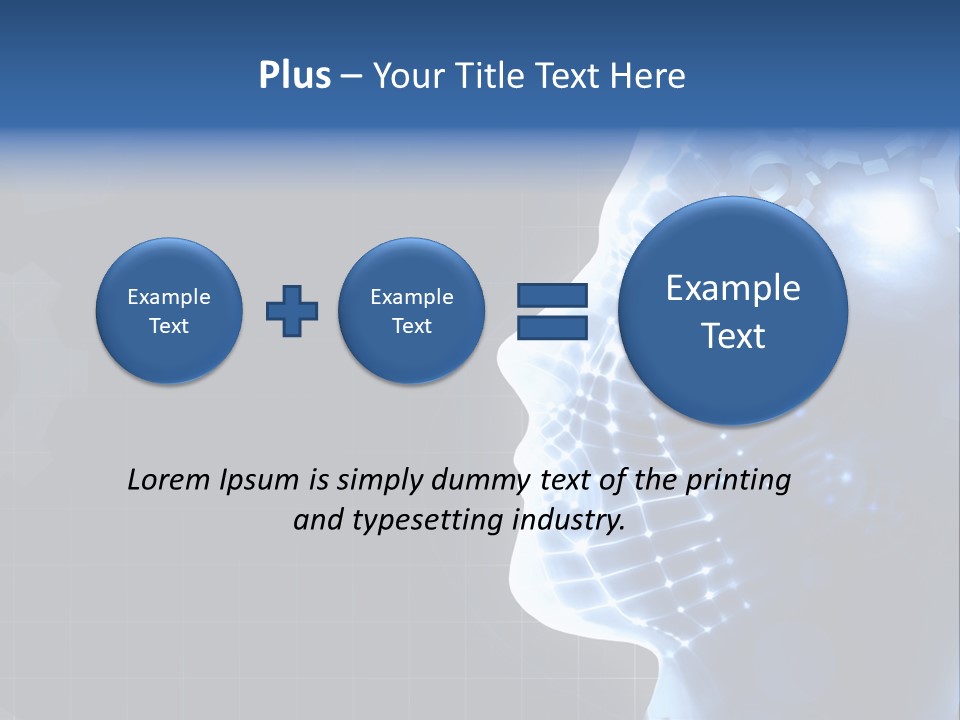 A Person's Head With Gears In The Background PowerPoint Template