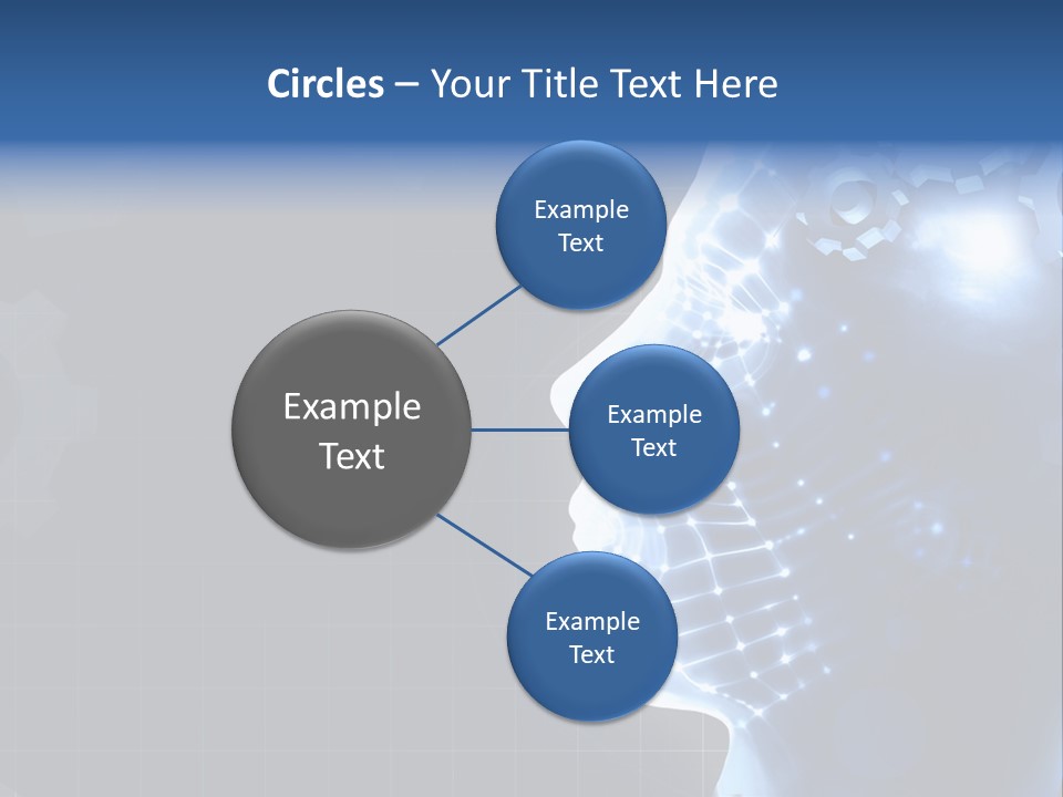 A Person's Head With Gears In The Background PowerPoint Template