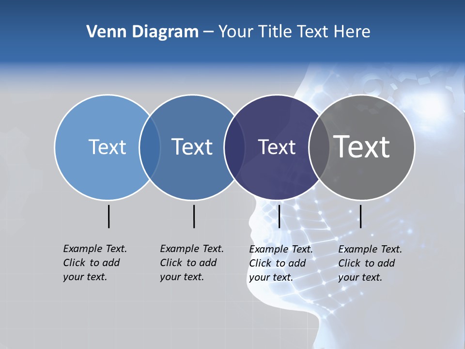 A Person's Head With Gears In The Background PowerPoint Template