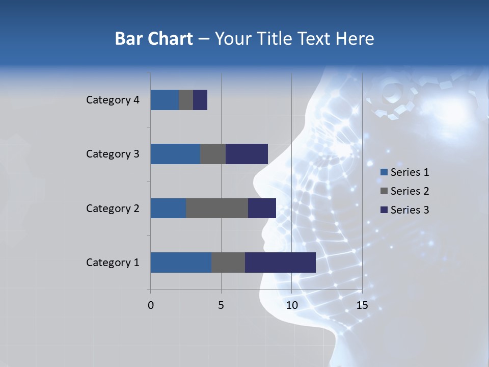 A Person's Head With Gears In The Background PowerPoint Template