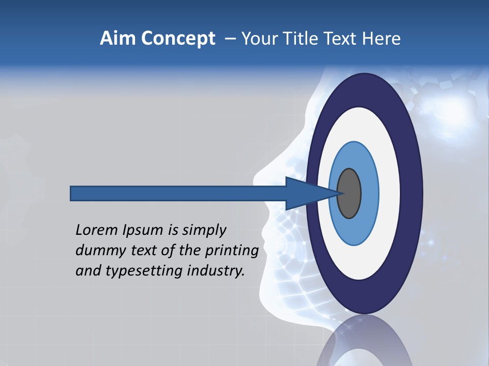 A Person's Head With Gears In The Background PowerPoint Template