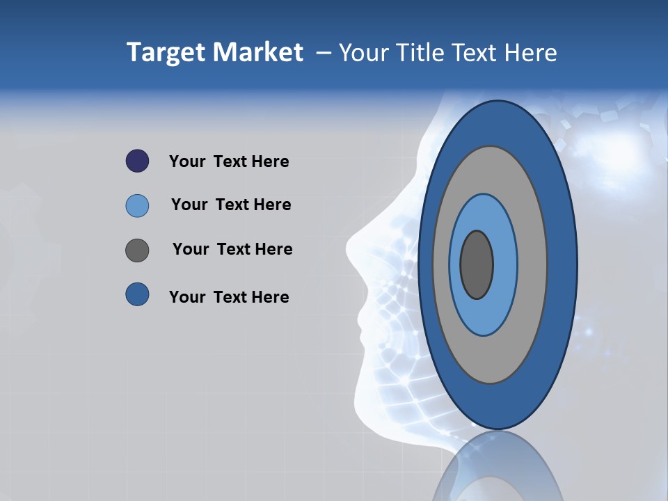 A Person's Head With Gears In The Background PowerPoint Template