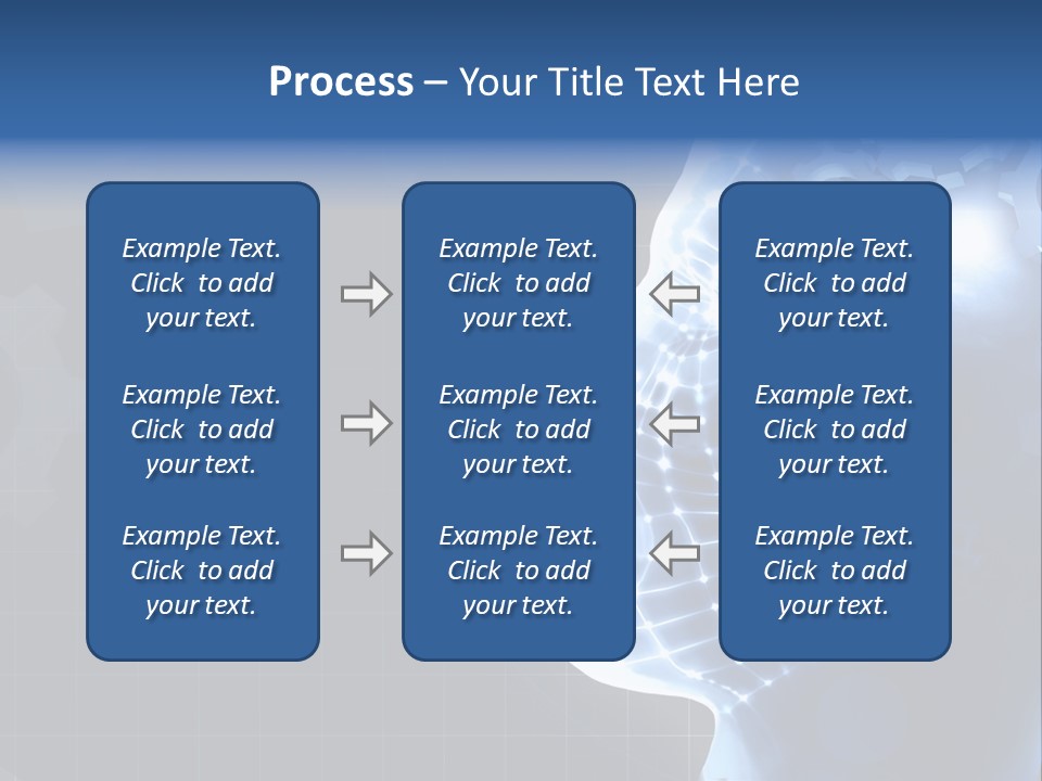 A Person's Head With Gears In The Background PowerPoint Template