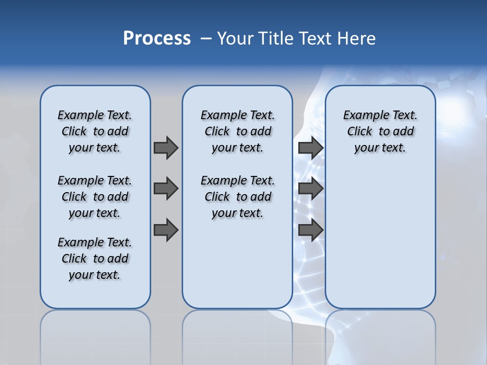 A Person's Head With Gears In The Background PowerPoint Template