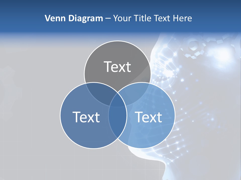 A Person's Head With Gears In The Background PowerPoint Template