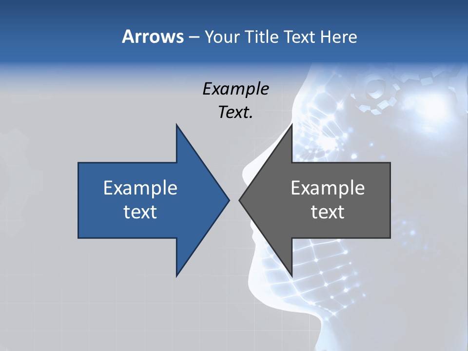 A Person's Head With Gears In The Background PowerPoint Template