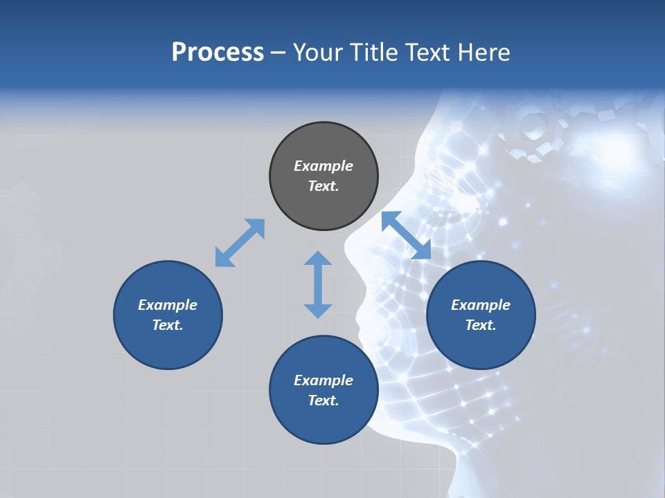 A Person's Head With Gears In The Background PowerPoint Template