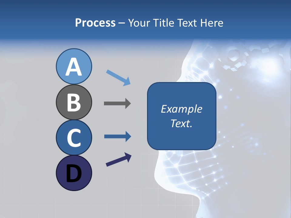 A Person's Head With Gears In The Background PowerPoint Template