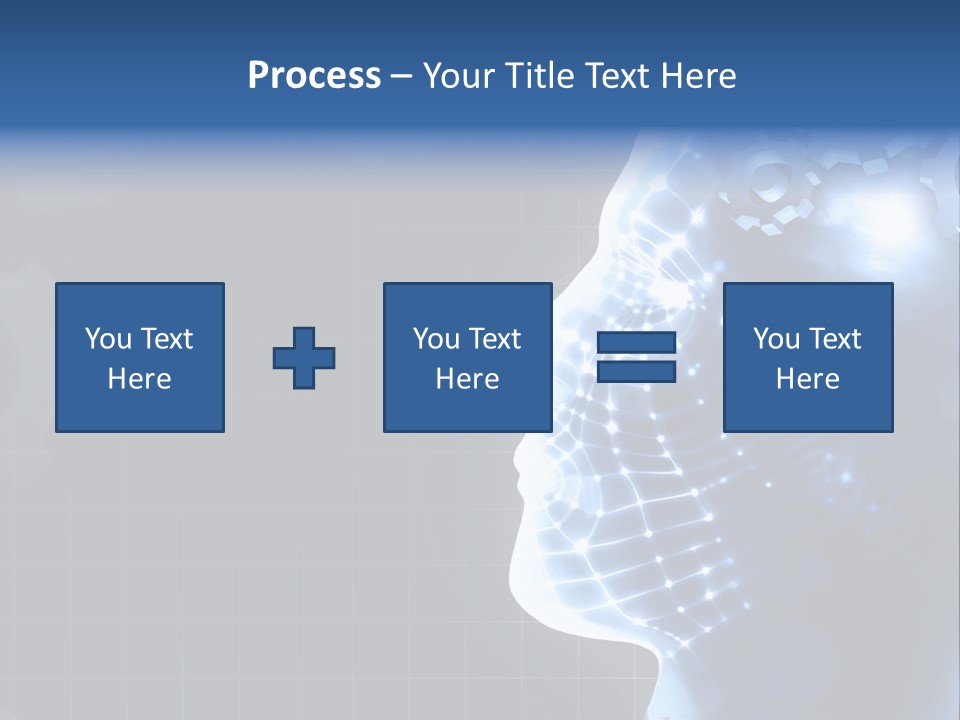 A Person's Head With Gears In The Background PowerPoint Template