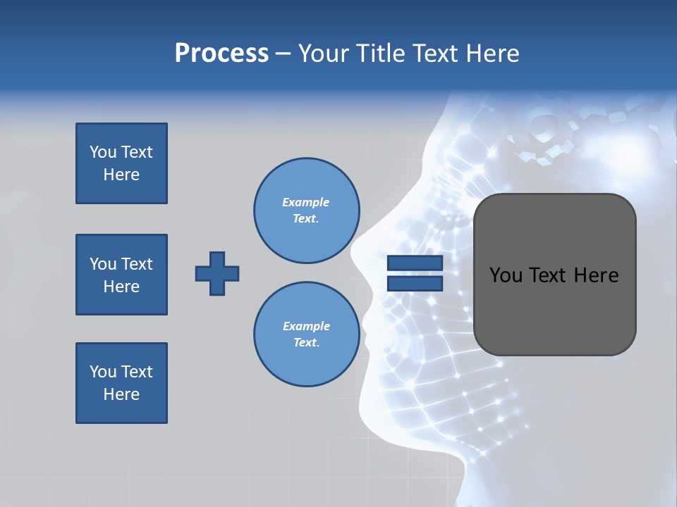 A Person's Head With Gears In The Background PowerPoint Template