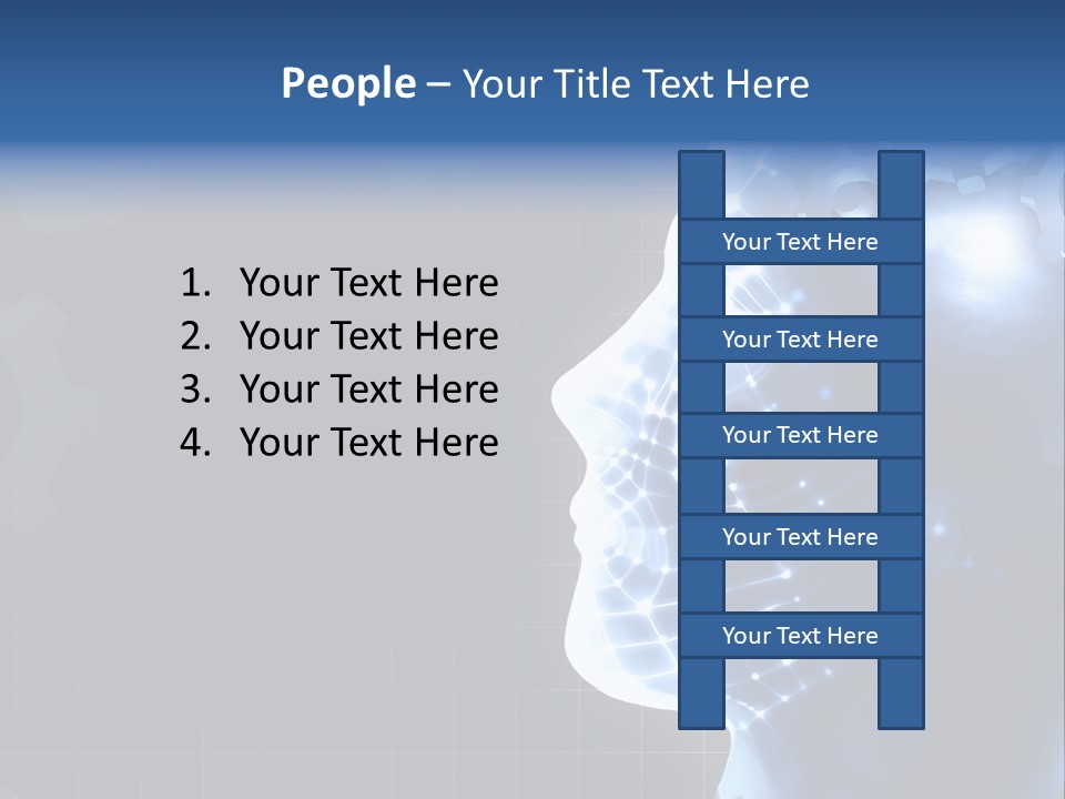 A Person's Head With Gears In The Background PowerPoint Template