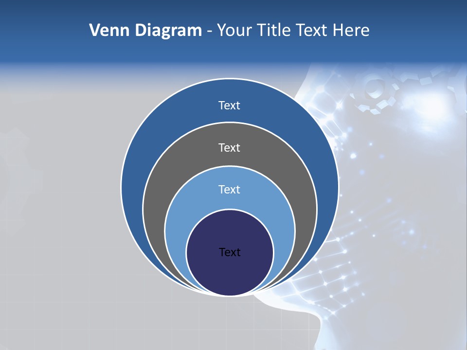 A Person's Head With Gears In The Background PowerPoint Template