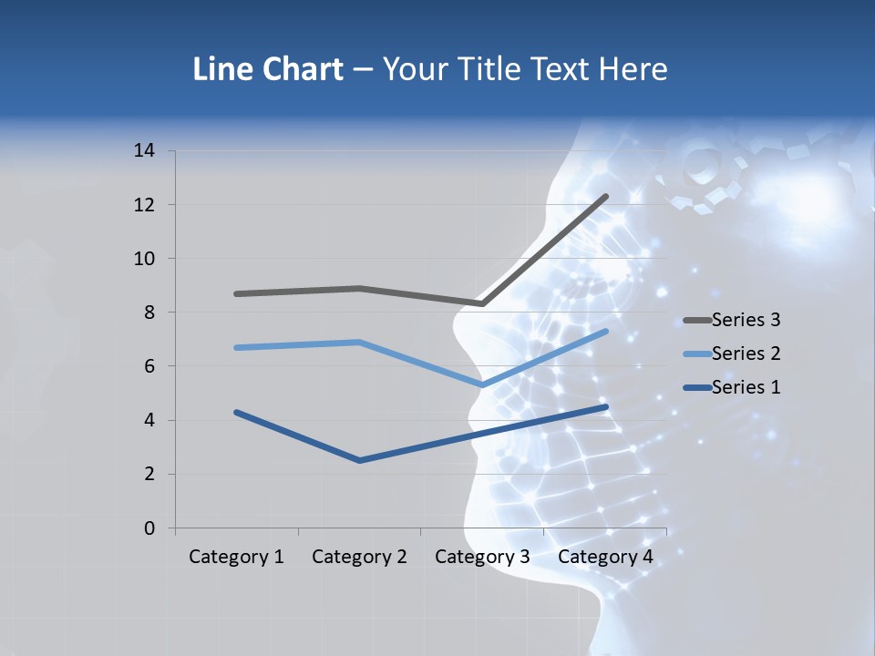 A Person's Head With Gears In The Background PowerPoint Template