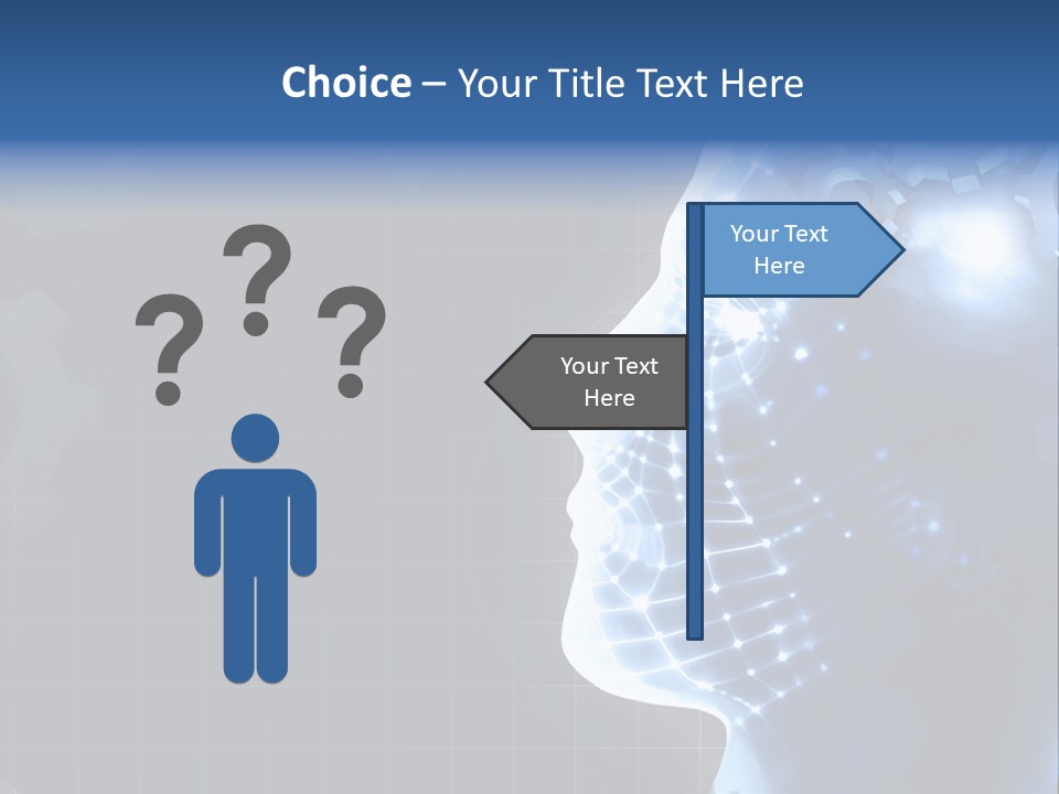 A Person's Head With Gears In The Background PowerPoint Template