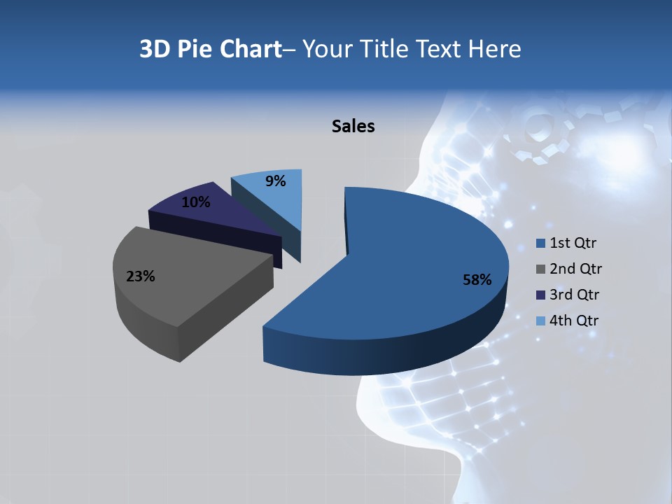 A Person's Head With Gears In The Background PowerPoint Template