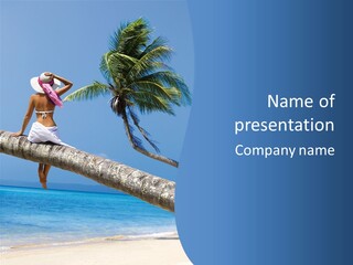 Tree Palm Sunbathing PowerPoint Template