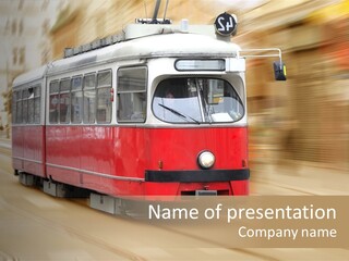 Vintage Train Cityscape PowerPoint Template