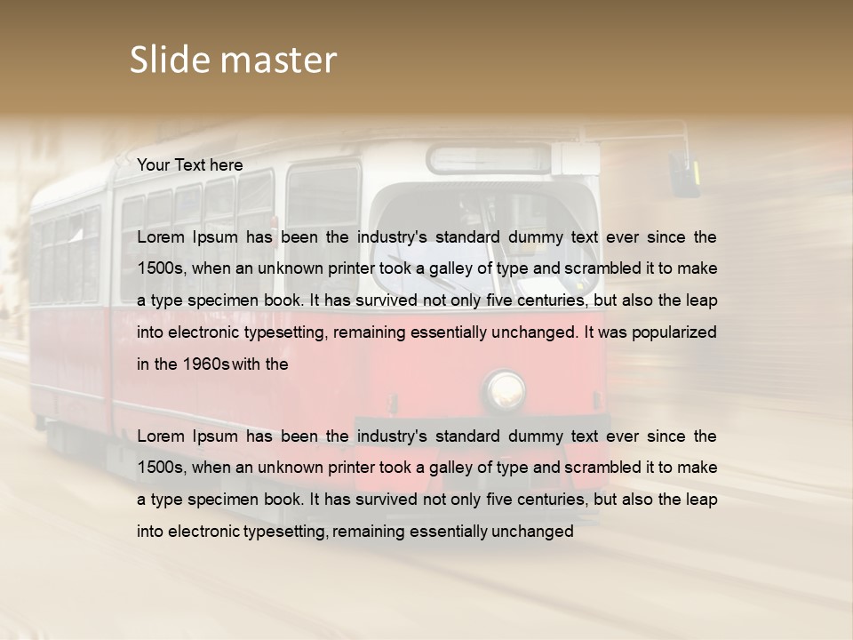 Vintage Train Cityscape PowerPoint Template