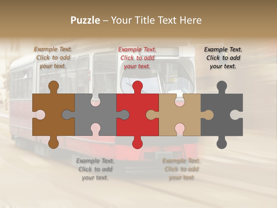 Vintage Train Cityscape PowerPoint Template