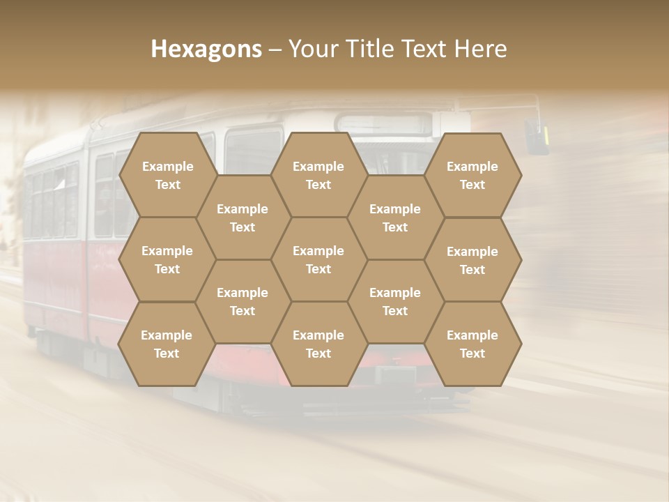 Vintage Train Cityscape PowerPoint Template