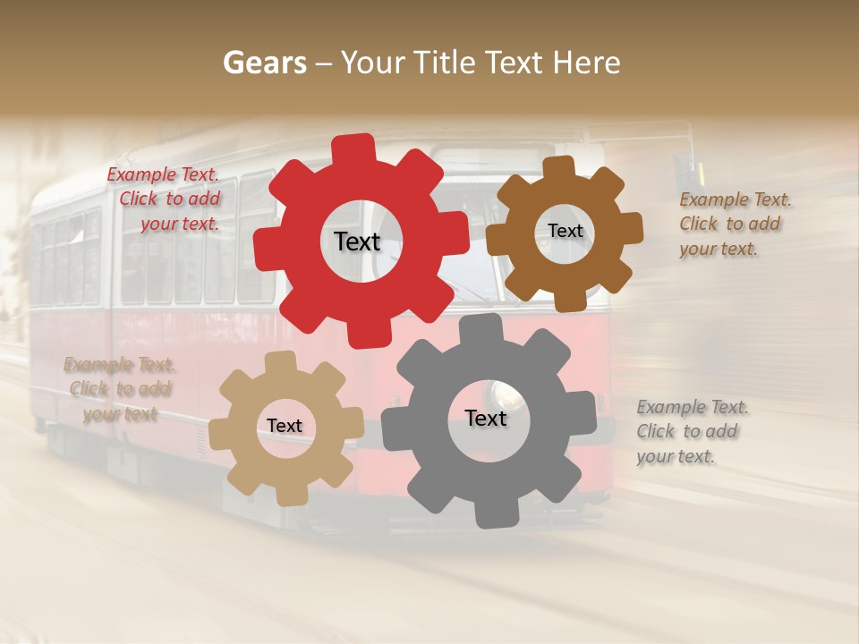 Vintage Train Cityscape PowerPoint Template
