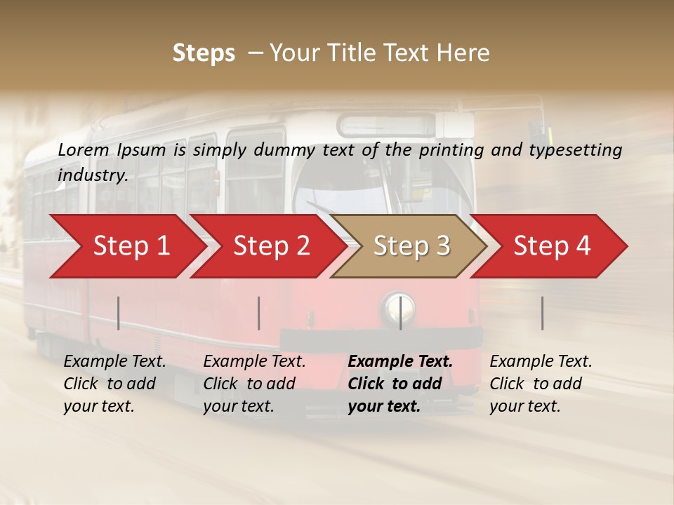 Vintage Train Cityscape PowerPoint Template