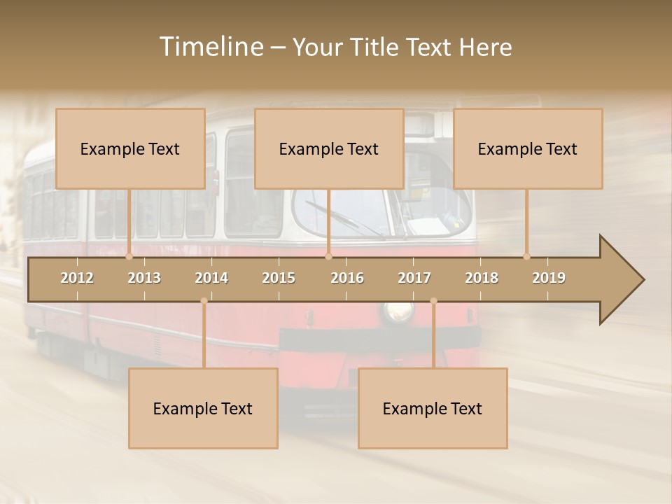 Vintage Train Cityscape PowerPoint Template