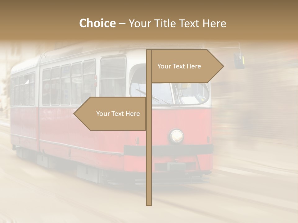 Vintage Train Cityscape PowerPoint Template