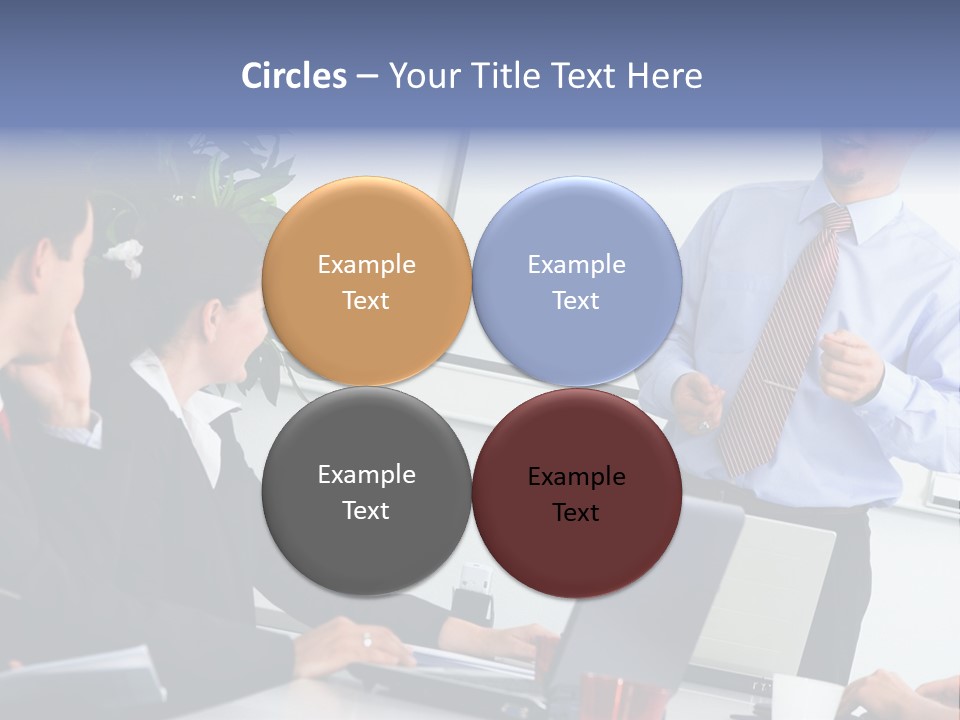 A Man Giving A Presentation To A Group Of People PowerPoint Template