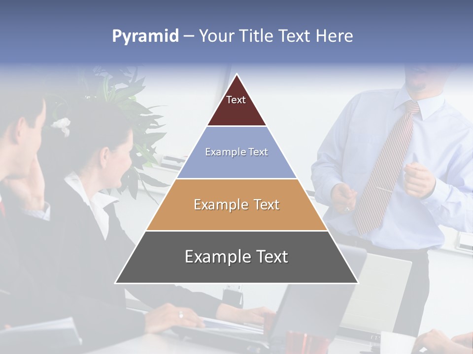 A Man Giving A Presentation To A Group Of People PowerPoint Template
