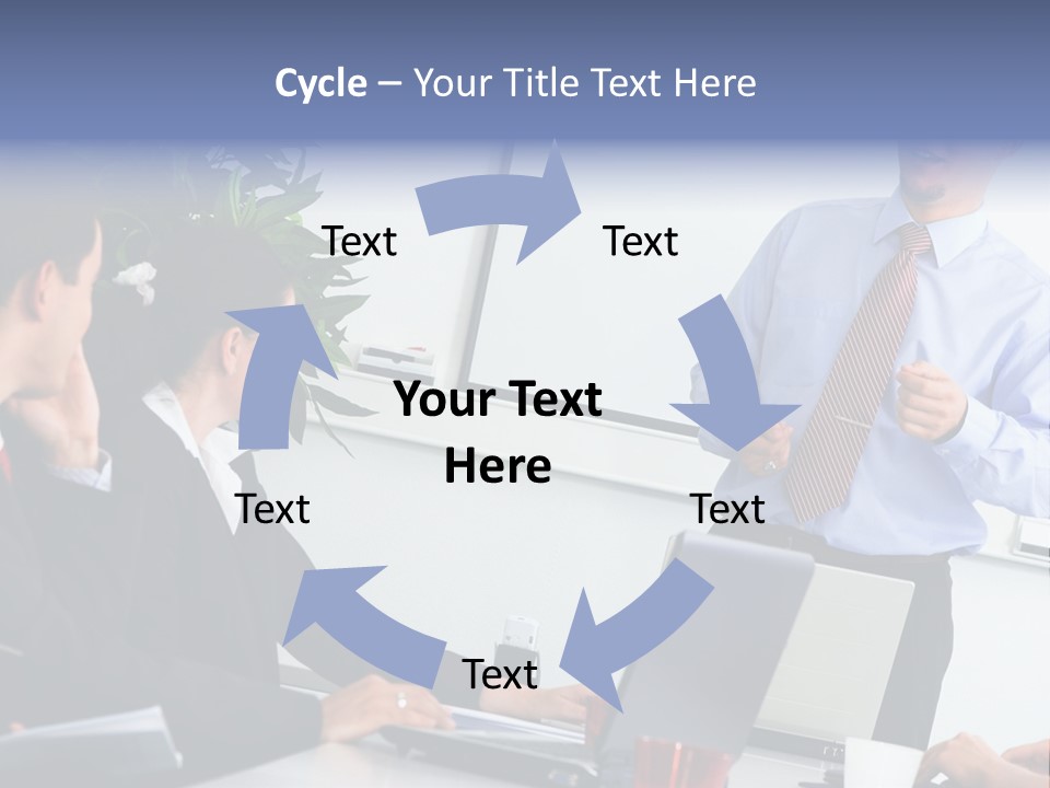 A Man Giving A Presentation To A Group Of People PowerPoint Template