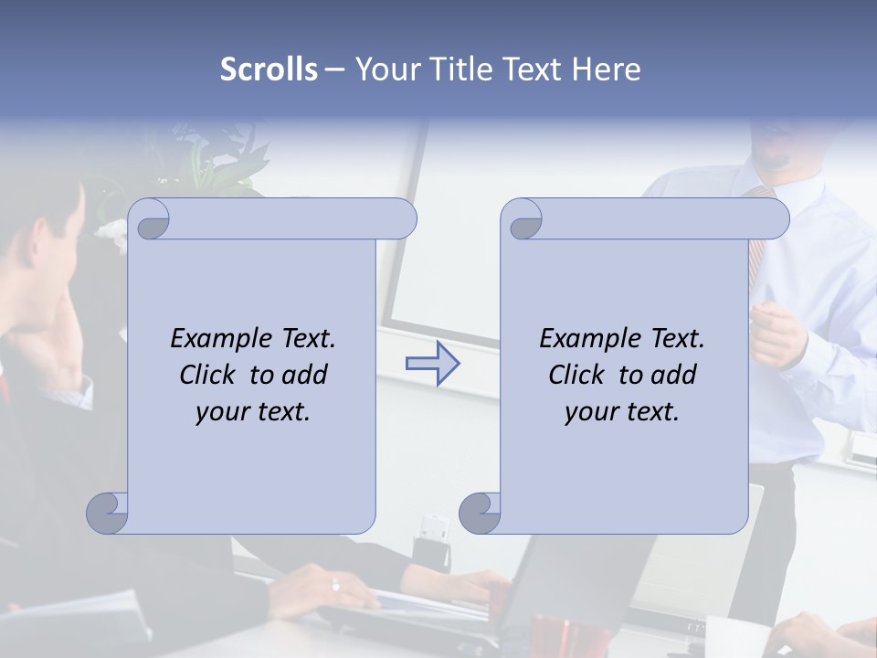 A Man Giving A Presentation To A Group Of People PowerPoint Template