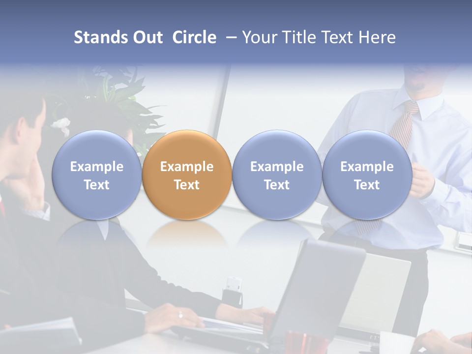 A Man Giving A Presentation To A Group Of People PowerPoint Template