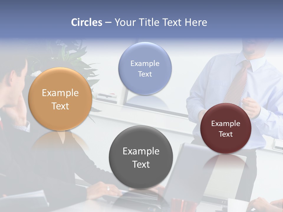 A Man Giving A Presentation To A Group Of People PowerPoint Template