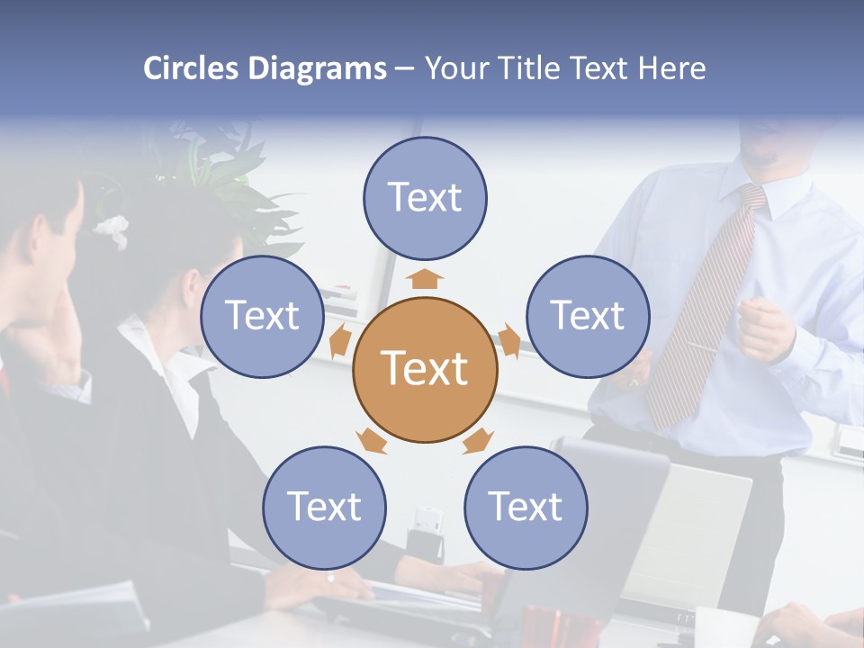 A Man Giving A Presentation To A Group Of People PowerPoint Template