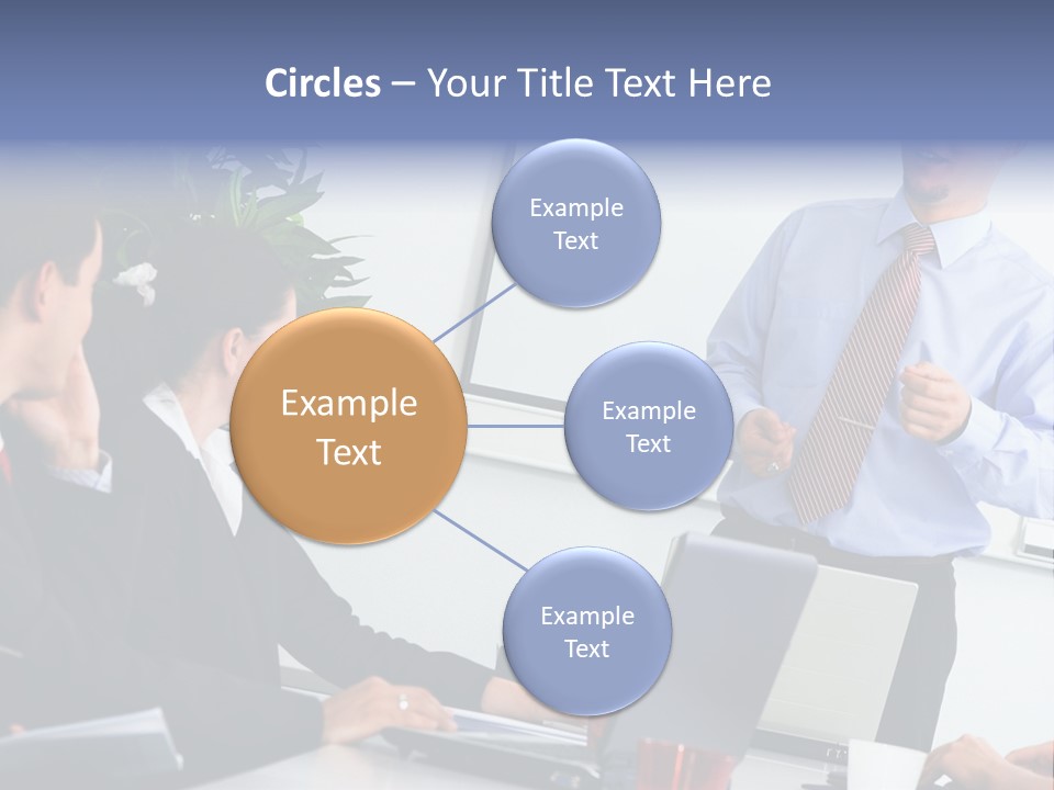 A Man Giving A Presentation To A Group Of People PowerPoint Template