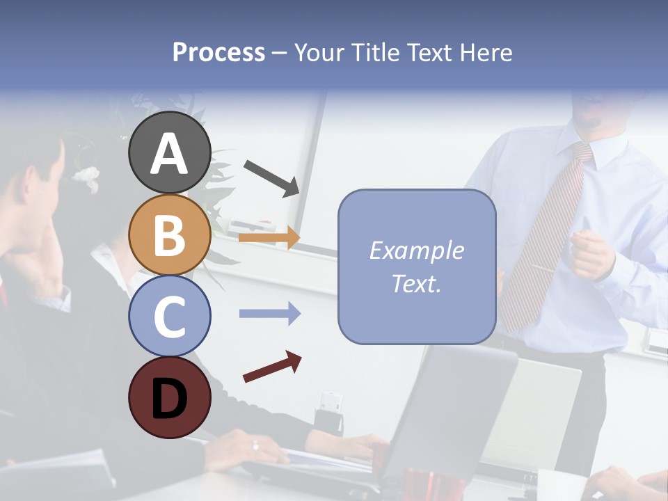A Man Giving A Presentation To A Group Of People PowerPoint Template