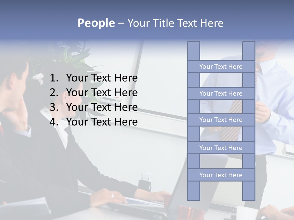 A Man Giving A Presentation To A Group Of People PowerPoint Template