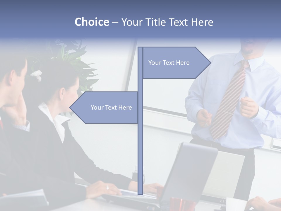 A Man Giving A Presentation To A Group Of People PowerPoint Template