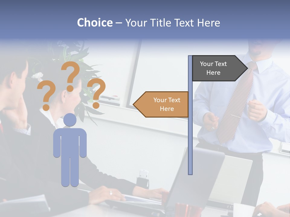 A Man Giving A Presentation To A Group Of People PowerPoint Template