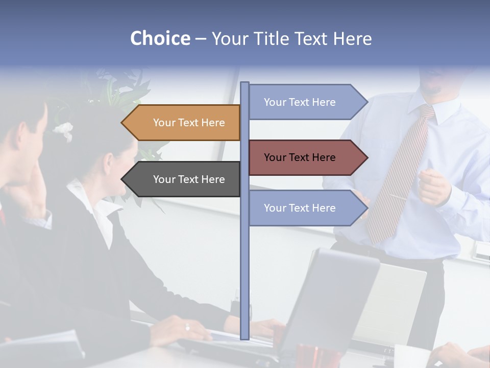 A Man Giving A Presentation To A Group Of People PowerPoint Template