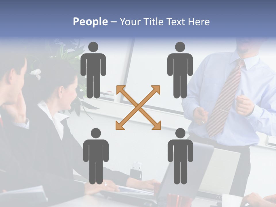 A Man Giving A Presentation To A Group Of People PowerPoint Template