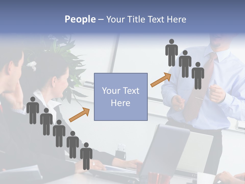 A Man Giving A Presentation To A Group Of People PowerPoint Template