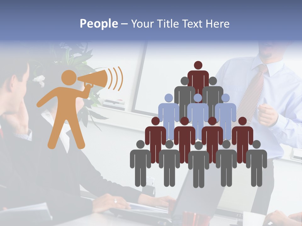 A Man Giving A Presentation To A Group Of People PowerPoint Template