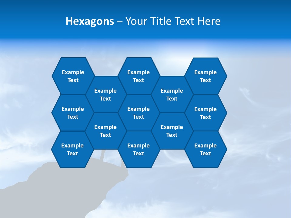 A Person Standing On Top Of A Hill With Their Arms In The Air PowerPoint Template