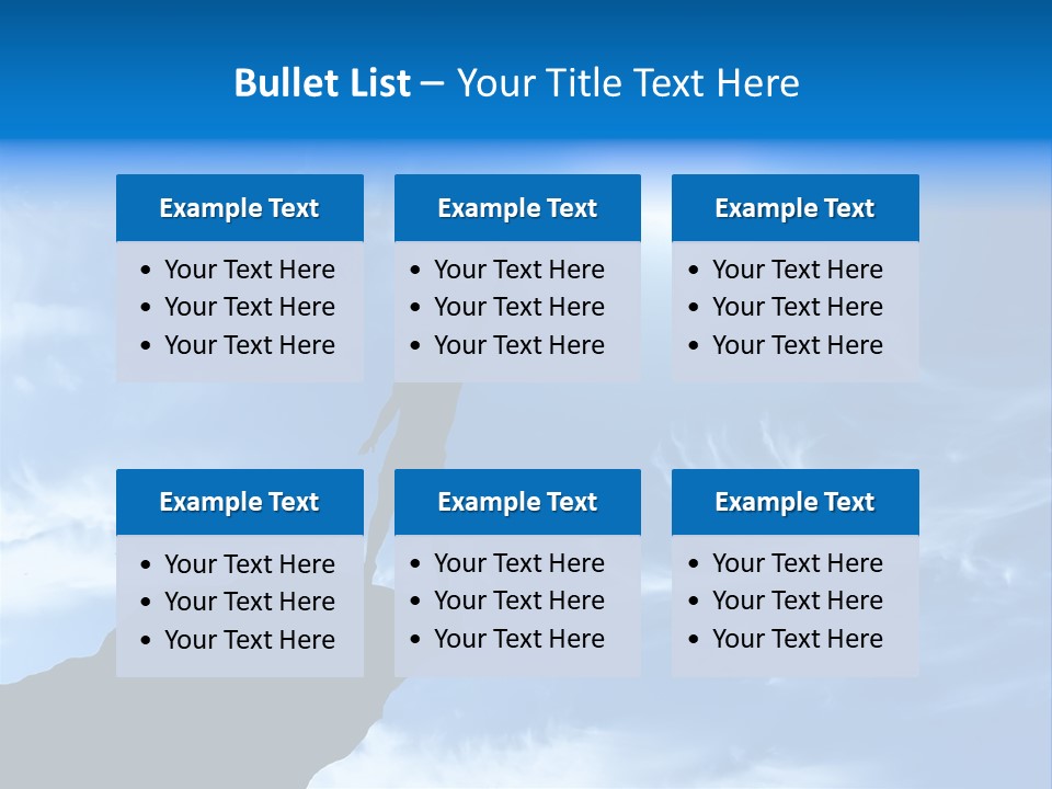 A Person Standing On Top Of A Hill With Their Arms In The Air PowerPoint Template