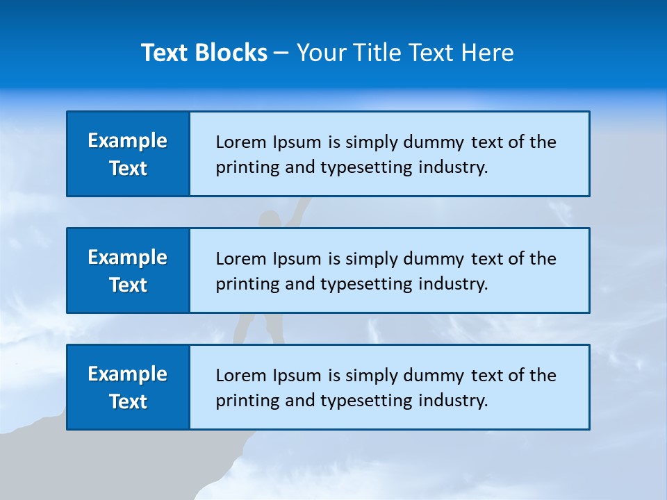 A Person Standing On Top Of A Hill With Their Arms In The Air PowerPoint Template