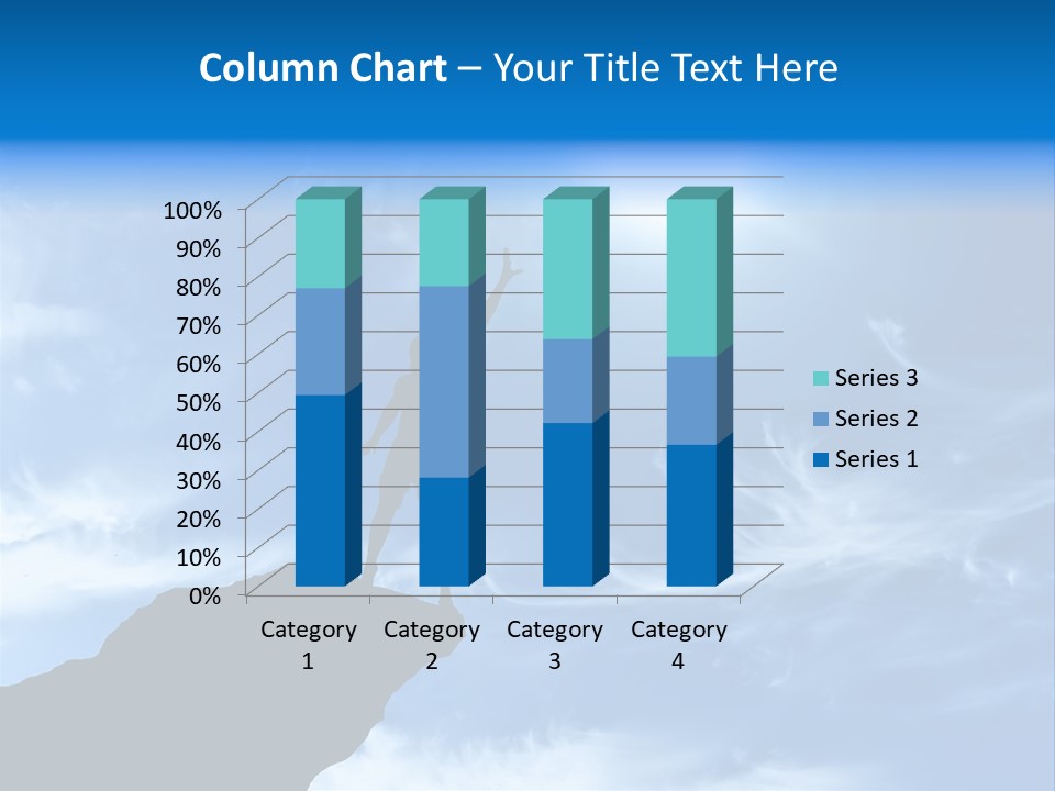 A Person Standing On Top Of A Hill With Their Arms In The Air PowerPoint Template