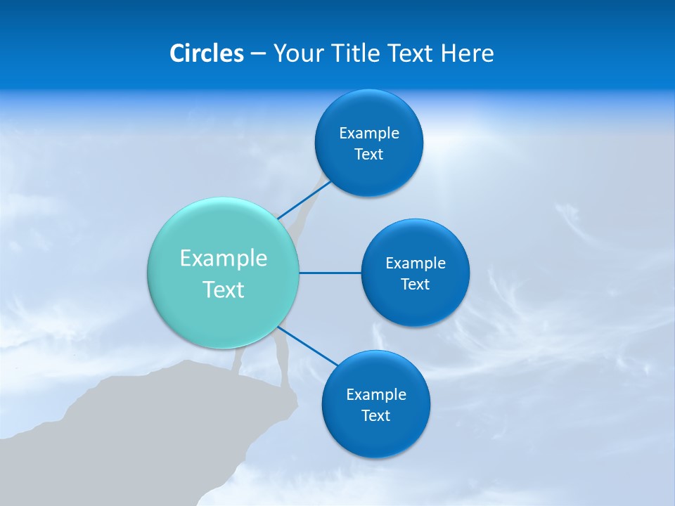 A Person Standing On Top Of A Hill With Their Arms In The Air PowerPoint Template